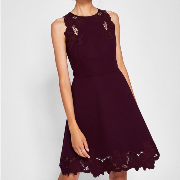 maroon ted baker dress